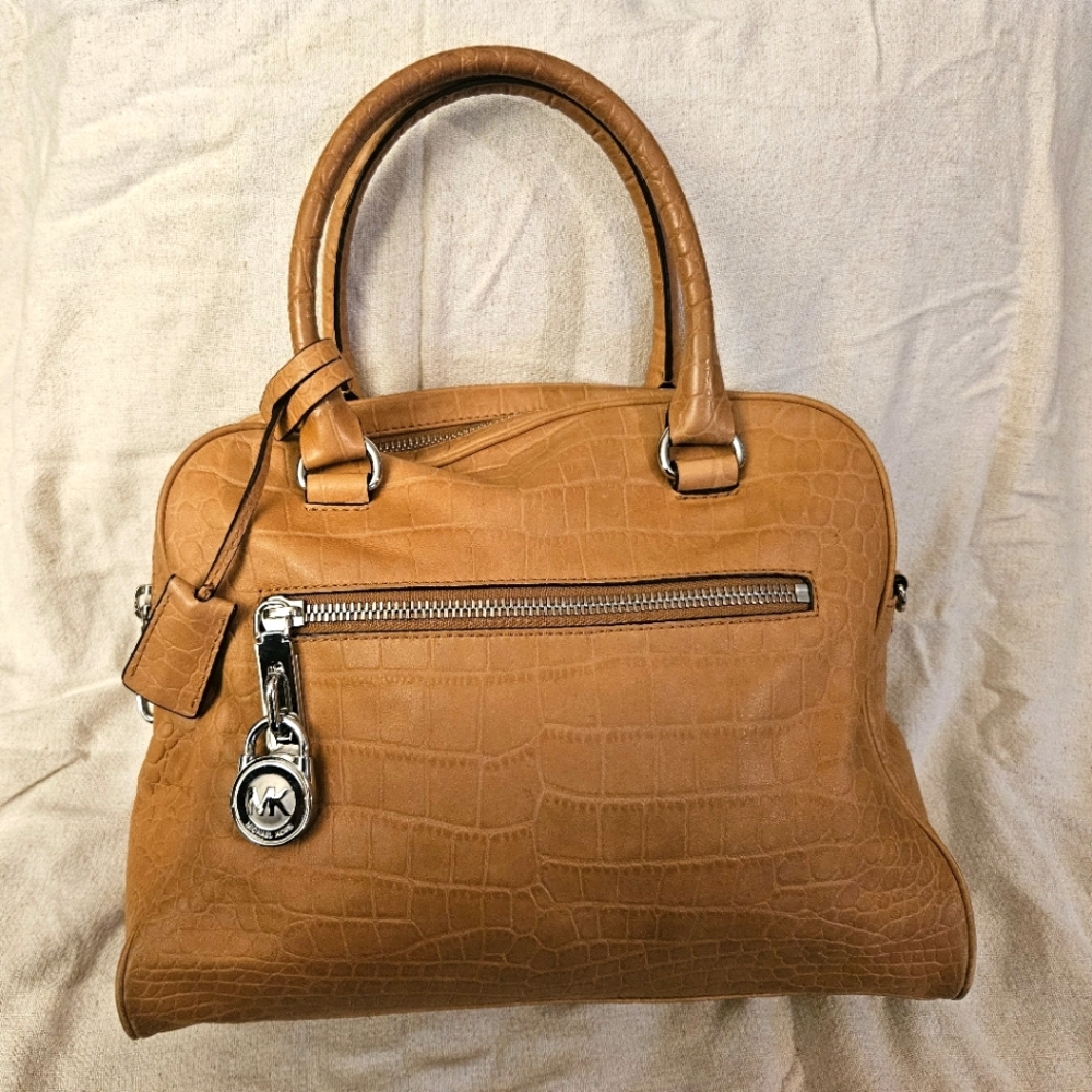 Michael Kors Knox Tan Leather Satchel